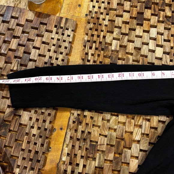 J.Jill Black V Neck Long Sleeve Sweater M Petite Cotton Nylon Blend - Picture 9 of 9